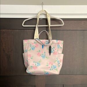 Thacker Anniston Neoprene Tote Bag in Painterly Pink Floral